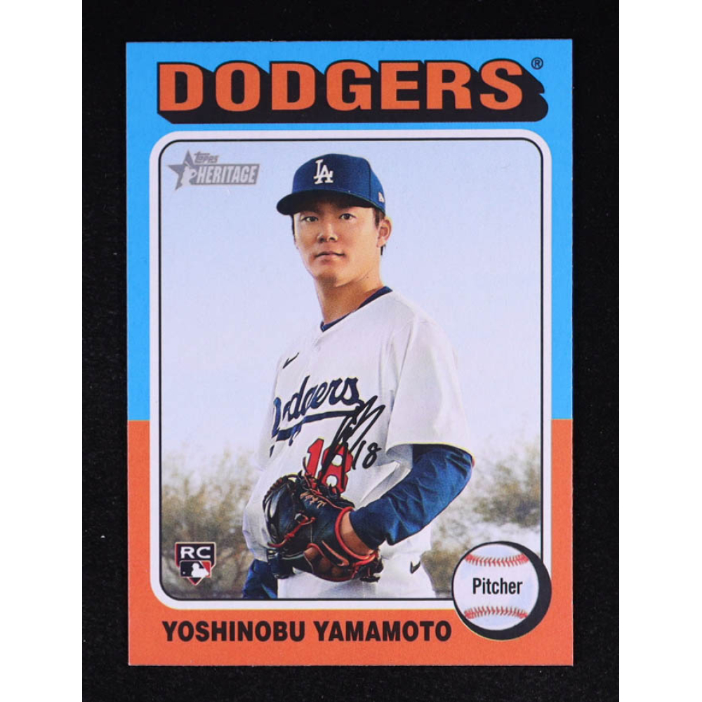 Yoshinobu Yamamoto 2024 Topps Heritage #553 RC at PristineAuction.com