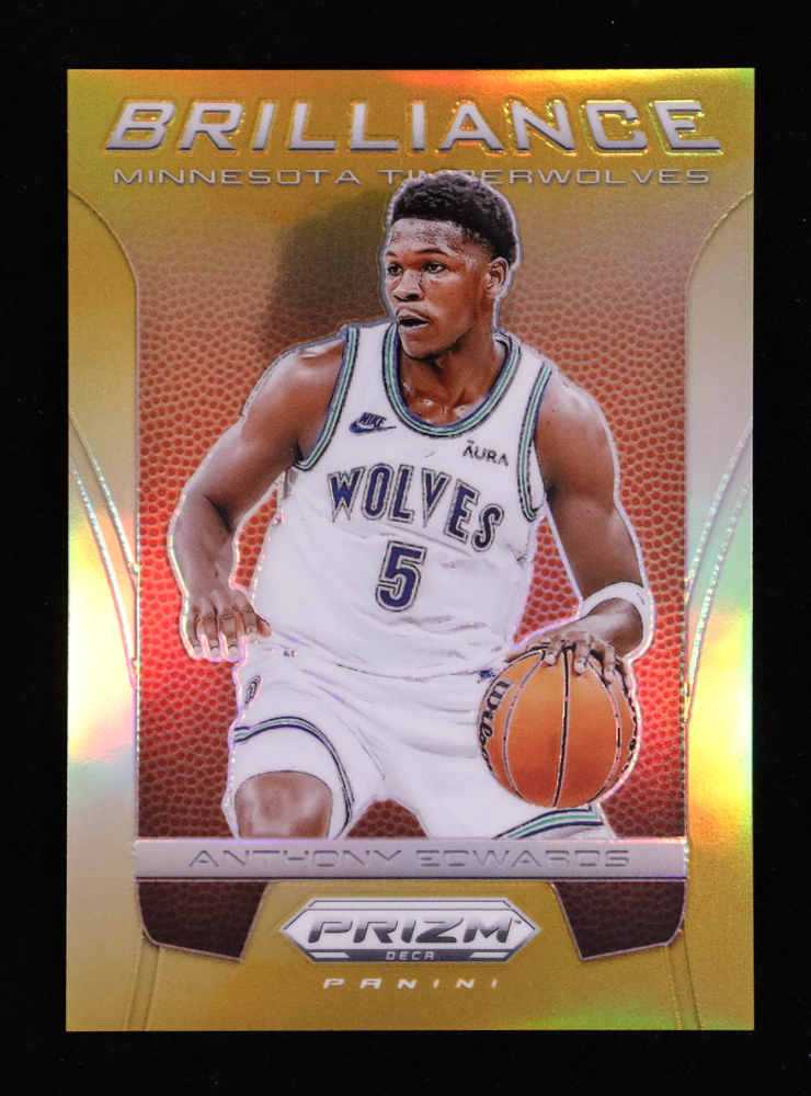 Anthony Edwards 2023-24 Panini Prizm Deca Brilliance Prizms Gold #7 #08/10
