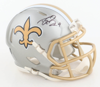 Drew Brees Signed Saints Flash Alternate Speed Mini Helmet (Beckett) at PristineAuction.com