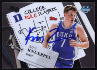 Kon Knueppel Signed 2024-25 Bowman Chrome University College Rule Playbook #CRP13 (JSA) at PristineAuction.com
