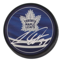 Auston Matthews Signed Maple Leafs Logo Hockey Puck (Fanatics) at PristineAuction.com