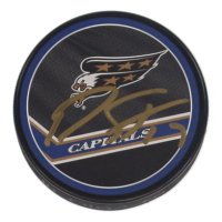 Dylan Strome Signed Capitals Logo Hockey Puck (Beckett) at PristineAuction.com