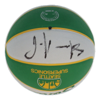 Shawn Kemp Signed SuperSonics Logo Mini Basketball (Schwartz) at PristineAuction.com