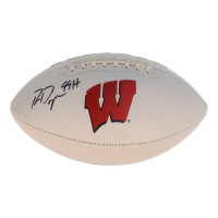 Ron Dayne Signed Wisconsin Badgers Logo Football Inscribed "99 H" (Schwartz) at PristineAuction.com