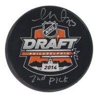 Sam Reinhart Signed 2014 NHL Draft Logo Hockey Puck Inscribed "2nd Pick" (AJ's Sports World) at PristineAuction.com