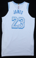 LeBron James 2020-21 Lakers Nike City Edition Game-Used Authentic Jersey (Grey Flannel) at PristineAuction.com
