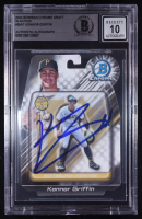 Konnor Griffin Signed 2024 Bowman Chrome Draft Top Prospects In Action #BIA-7 RC (BGS | Autograph Grade BGS 10) at PristineAuction.com