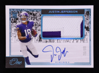 Justin Jefferson 2020 Panini One Blue #16 JSY AU RC #76/99 at PristineAuction.com