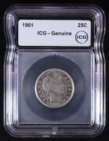 1901 Barber 25C Silver Quarter (ICG Genuine) at PristineAuction.com