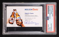Pete Coors Signed Business Card Inscribed "2017" (PSA) at PristineAuction.com