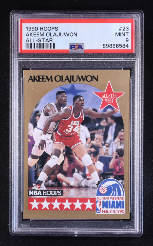 Hakeem Olajuwon 1990-91 Hoops #23 AS SP (PSA 9)
