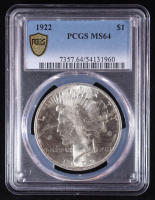1922 Peace Silver $1 Dollar (PCGS MS64) at PristineAuction.com