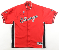 Michael Jordan Signed Bulls Nike Authentic Snap-Front Warm-Up Shooting Shirt (UDA & GOAT) at PristineAuction.com