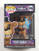Josh Hutcherson Signed "Funko FUSION" #1096 Freddy Fazbear with Pizza Launcher Funko Pop! Vinyl Figure (ACOA) at PristineAuction.com