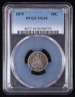 1875 Seated Liberty 10C Silver Dime (PCGS VG10) at PristineAuction.com