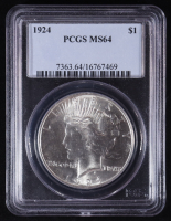 1924 Peace Silver $1 Dollar (PCGS MS64) at PristineAuction.com