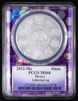 2012-Mo Mexico Libertad 1oz .999 Fine Silver Coin (PCGS MS68) at PristineAuction.com