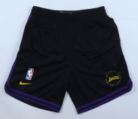 LeBron James 2022-2023 Lakers Player-Worn Nike Authentic Basketball Shorts (Grey Flannel) at PristineAuction.com