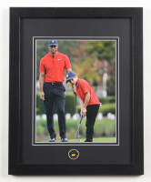 Tiger Woods Custom Framed Photo Display with Masters Pin at PristineAuction.com