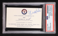 Thomas Hicks Signed Business Card (PSA) at PristineAuction.com
