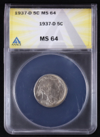1937-D Buffalo 5C Nickel (ANACS MS64) at PristineAuction.com