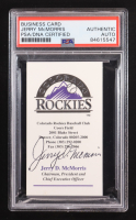 Jerry McMorris Signed Business Card (PSA) at PristineAuction.com
