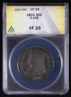 1831 Capped Bust 50C Silver Half Dollar O-108 (ANACS VF25) at PristineAuction.com