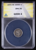 1841 Seated Liberty H10C Silver Half-Dime (ANACS G4) at PristineAuction.com