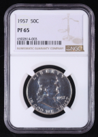 1957 Franklin 50C Proof Silver Half Dollar (NGC PF65) at PristineAuction.com