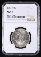 1943 Walking Liberty 50C Silver Half Dollar (NGC MS63) at PristineAuction.com