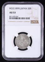 M32 (1899) Japan 20 Sen Silver Coin (NGC AU53) at PristineAuction.com