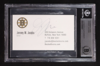 Jeremy Jacobs Signed Business Card (BGS) at PristineAuction.com