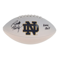 Rudy Ruettiger Signed Notre Dame Fighting Irish Logo Football Inscribed "Never Quit" (Beckett) at PristineAuction.com