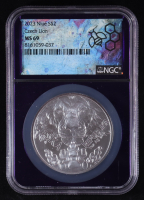 2023 Niue $2 Czech Lion 1oz .999 Fine Silver Coin (NGC MS69) at PristineAuction.com