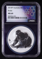 2010-P Australia $1 Koala 1oz .999 Fine Silver Coin (NGC MS69) at PristineAuction.com