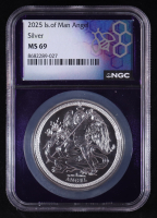 2025 Isle of Man Archangel 1oz .999 Fine Silver Coin (NGC MS69) at PristineAuction.com