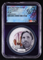 2017 Cook Islands $5 Upper Deck NHL Hockey Grandeur, Henrik Lundqvist - 1oz .9999 Fine Silver Coin #2220/5000 (NGC SP69) at PristineAuction.com