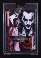 Lionel Messi 2025 Wild Card Jokers Wild Shimmer Black #SDJWMLMN101 #1/1 at PristineAuction.com