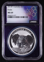 2014-P Australia $1 Koala 1oz .999 Fine Silver Coin (NGC MS69) at PristineAuction.com