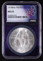 1978 - Mo Mexico 100 Pesos, .720 Fine Silver Coin (NGC MS65) at PristineAuction.com