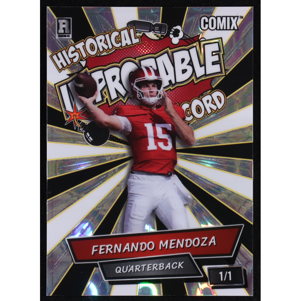 Fernando Mendoza 2025 Wild Card Comix Improbable CD Disk #FM07 #1/1 RC at PristineAuction.com