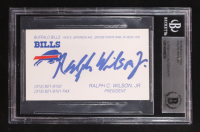 Ralph Wilson Signed Business Card (BGS) at PristineAuction.com