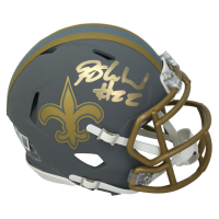 Rashid Shaheed Signed Saints Slate Alternate Speed Mini Helmet (Beckett) at PristineAuction.com