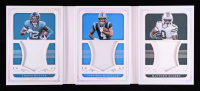 Travis Hunter / Matthew Golden / Tetairoa McMillan 2025 Panini National Treasures Rookie Triple Booklet #3 RC #16/25 at PristineAuction.com