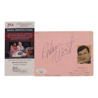 Adam West & Jimmy Callahan Signed 4x5.5 Cut (JSA) at PristineAuction.com