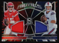 Josh Allen / Patrick Mahomes II 2024 Panini Spectra Rivals Materials Hyper #2 #63/75 at PristineAuction.com