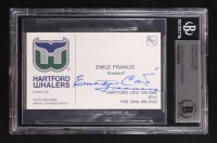 Emile Francis Signed Business Card (BGS) at PristineAuction.com