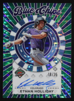 Ethan Holliday 2025 Prospect Edition Baseball Blue Chips Autograph Green Pulsar #18 #18/25 at PristineAuction.com