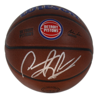 Dennis Rodman Signed Pistons Logo Basketball (Schwartz) at PristineAuction.com