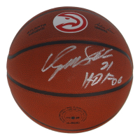 Dominique Wilkins Signed Hawks Logo Basketball Inscribed "HOF '06" (Schwartz) at PristineAuction.com